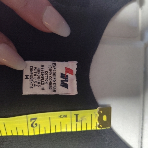 Black Tank Top with White Graphic Size M #360 - Picture 5 of 5